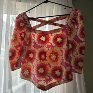 Free People floral top SIZE XL